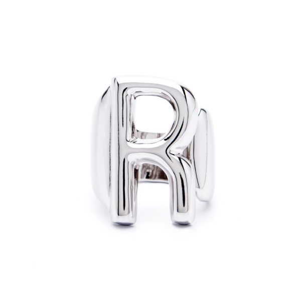 lettera r argento